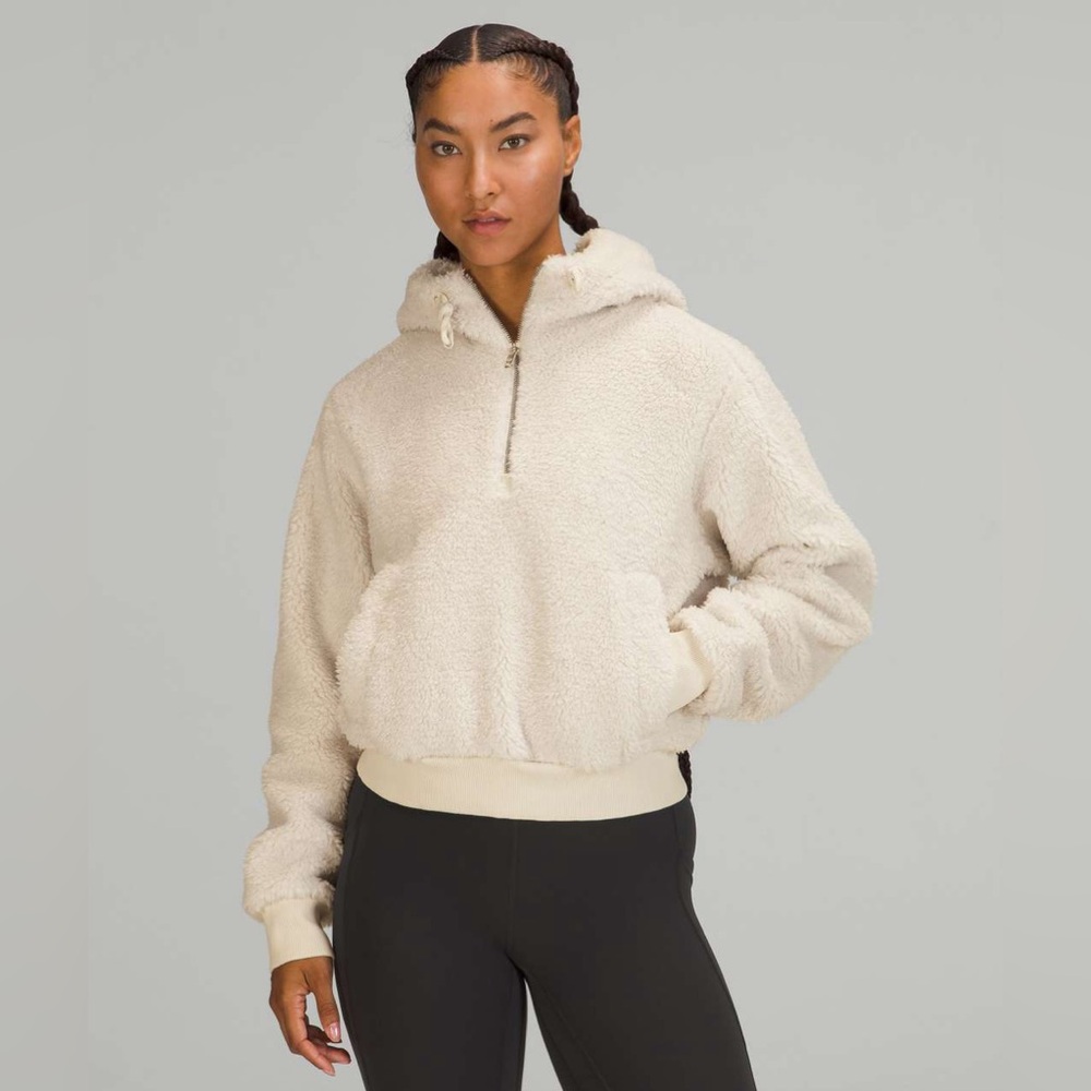Lululemon Textured Fleece 1/2 Zip
White Opal